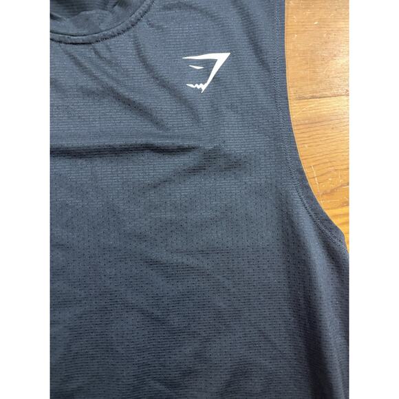 Gymshark Sleeveless Muscle Tank Men’s Small Black Lightweight Workout Top - Picture 2 of 6